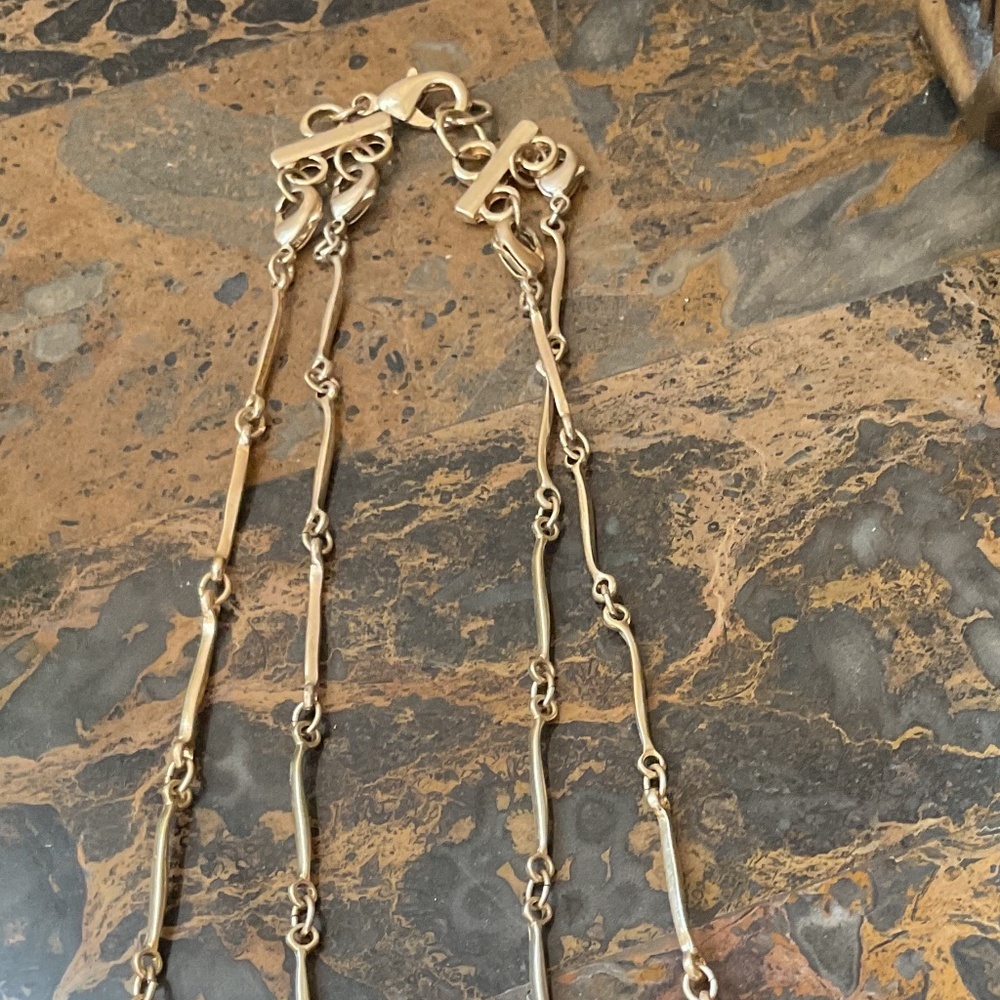 NWT Gold Tone Metal Colorful Charms Double Strand Beautiful Necklace - Picture 9 of 11